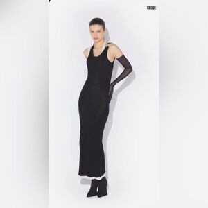 NEW Jean Paul Gaultier Black and Cream Maxi Dress
